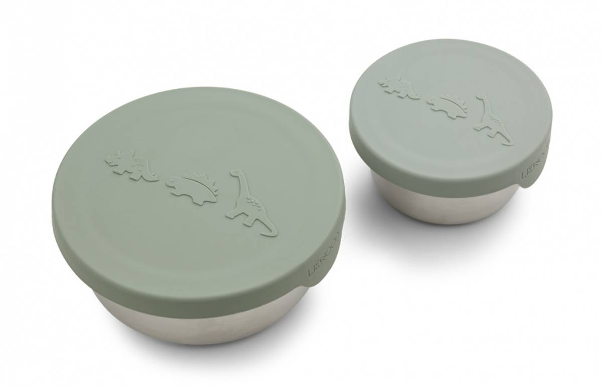 Liewood Fiby Snack Box Set Dino Peppermint Mix Friluftsbua